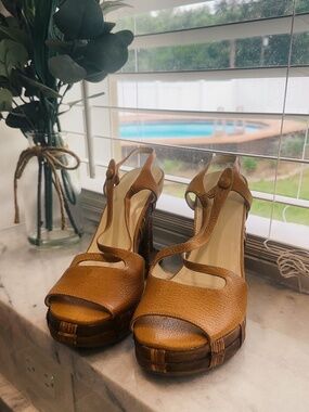 Prada Vintage Wooden Heels